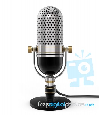 Retro Microphone Stock Photo
