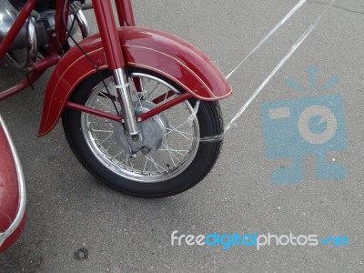 Retro Motorcycle And Bike Antique Parts And Elements Stock Photo