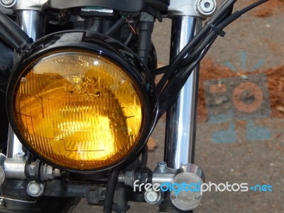 Retro Motorcycle And Bike Antique Parts And Elements Stock Photo
