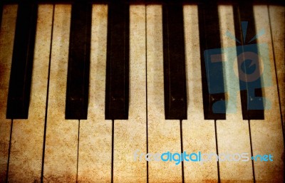 Retro Piano Keys  Stock Photo