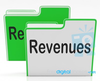 Revenues Files Indicates Profits Dividends And Paperwork Stock Image