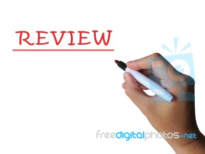 Review Word Means Analysis Checking And Feedback Stock Image