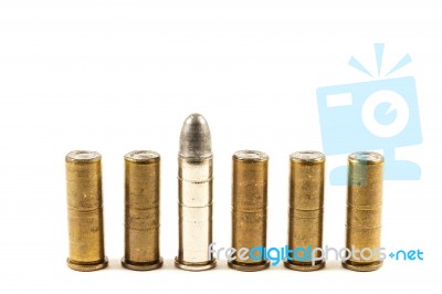 Revolver's Bullets Stock Photo