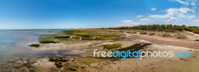 Ria Formosa Marshlands Located In The Algarve, Portugal Stock Photo