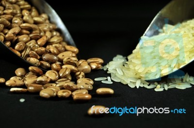 Rice And Beans Stock Photo