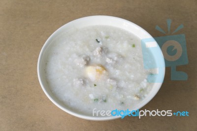 Rice Porridge Stock Photo