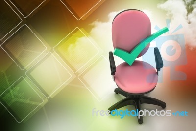 Right Mark Sitting Comfortable Computer Chair Stock Image