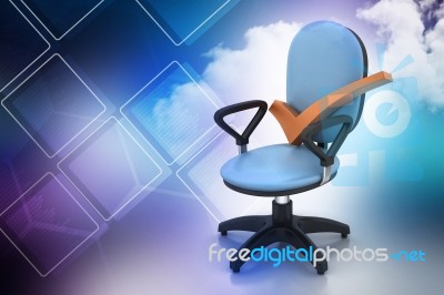 Right Mark Sitting Comfortable Computer Chair Stock Image Right Mark Sitting Comfortable Computer Chair Stock Image