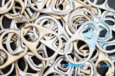 Ring Pull Cans Opener Background Stock Photo