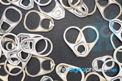Ring Pull Cans Opener Background Stock Photo