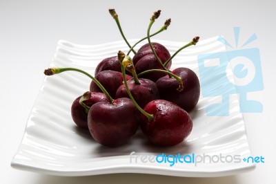 Ripe Cherries Stock Photo
