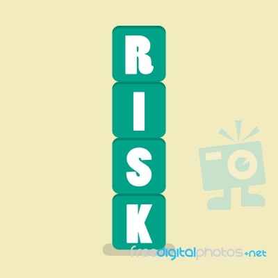 Risk Blocks Flat Style Stock Image