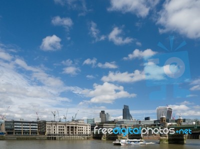 River Bus Plows Along The River Thames In London Stock Photo River Bus Plows Along The River Thames In London Stock Photo