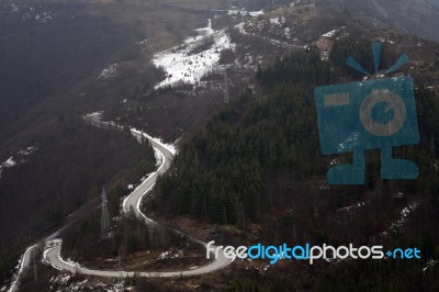 Road To The Mountains Of Serbia Stock Photo