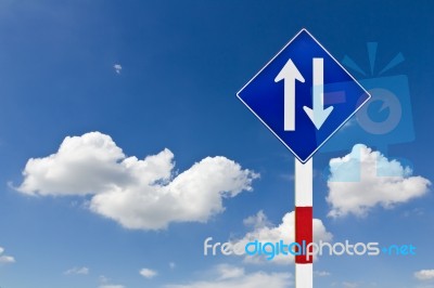 Road Traffic Sign Stock Photo