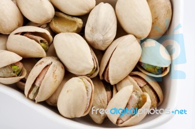 Roasted And Salted Pistachios Stock Photo