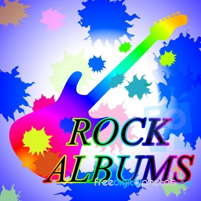 Rock Albums Shows Sound Track And Acoustic Stock Image