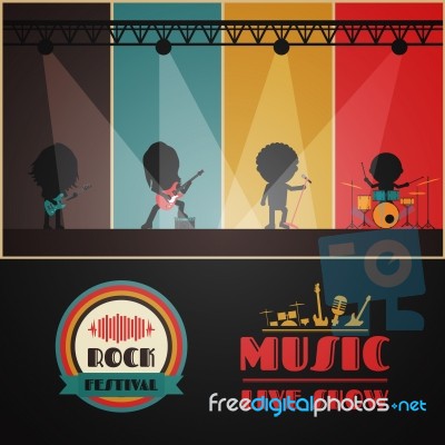 Rock Concert Stage Stock Image