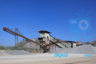 Rock Crushes Mining Stock Photo