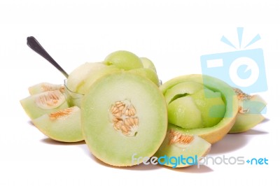 Rock Melon Dessert Stock Photo