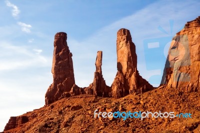 Rock Stacks In Monument Valley Utah Stock Photo Rock Stacks In Monument Valley Utah Stock Photo