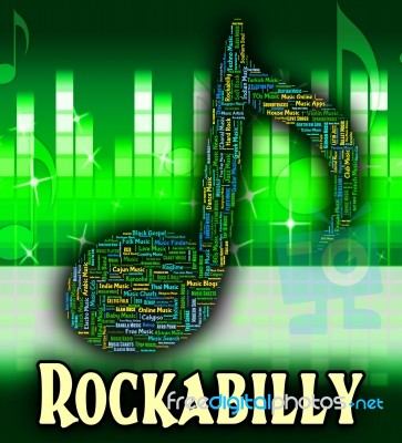 Rockabilly Music Shows Sound Track And Acoustic Stock Image
