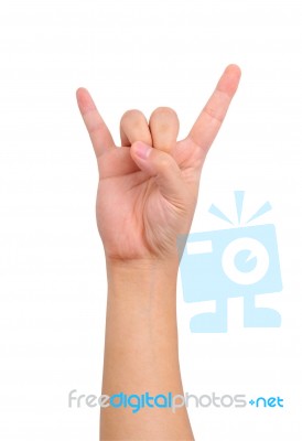 Rocker Hand Sign Stock Photo