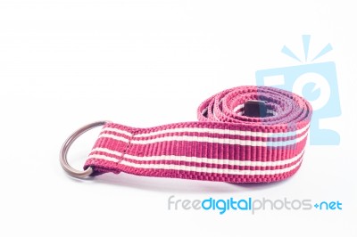 Roll Belts On White Background Stock Photo