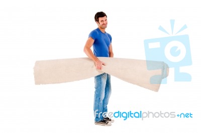 Roll Of Carpet Stock Photo