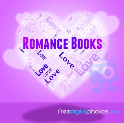 Romance Books Means In Love And Affection Stock Image