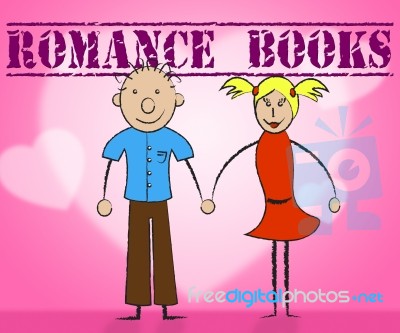 Romance Books Means Tenderness Heart And Passion Stock Image