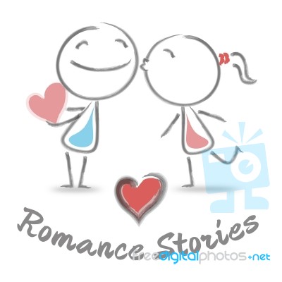 Romance Stories Shows Find Love And Affection Stock Image