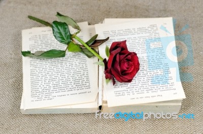 Romantic Book Stock Photo