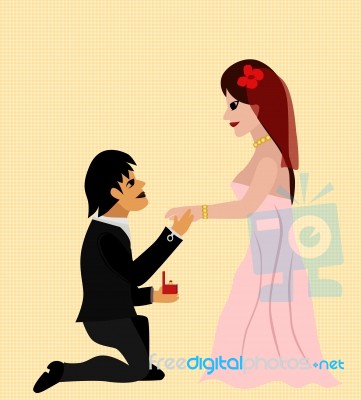 Romantic Wedding Proposal Stock Image