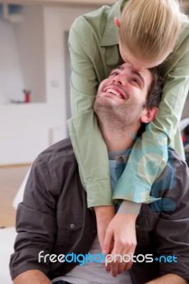 Romantic Young Couple Stock Photo