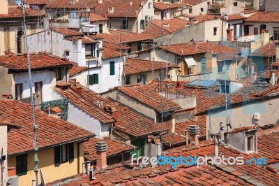 Roof Tops Of Houses Stock Photo