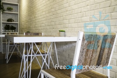 Room Ambiance With Green Leaves Stock Photo
