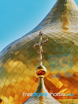 Сross On The Dome Stock Photo