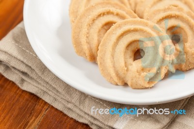 Round Shaped Cookie Stock Photo