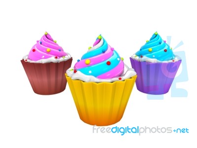  Royalty-free Stock Photo Yummy Cup Cake Stock Image