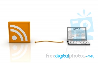 RSS News Stock Image