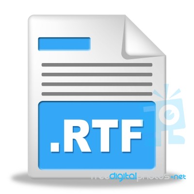 Rtf File Indicates Organized Archiving And Correspondence Stock Image