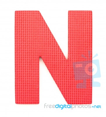 Rubber Alphabet N Isolated Stock Photo