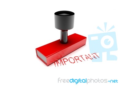 Rubber Stamp Important Stock Image