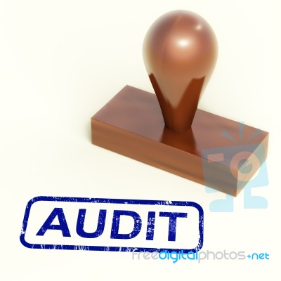 Rubber Stamp Shows Audit Stock Image