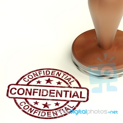 Rubber Stamp With Confidential Word Stock Image