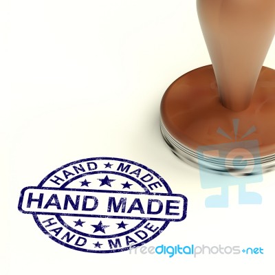 Rubber Stamp With Hand Made Word Stock Image