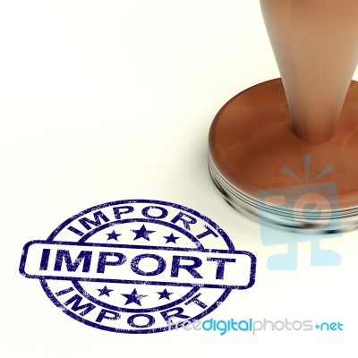 Rubber Stamp With Import Word Stock Image