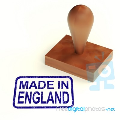 Rubber Stamp With Made In England Stock Image