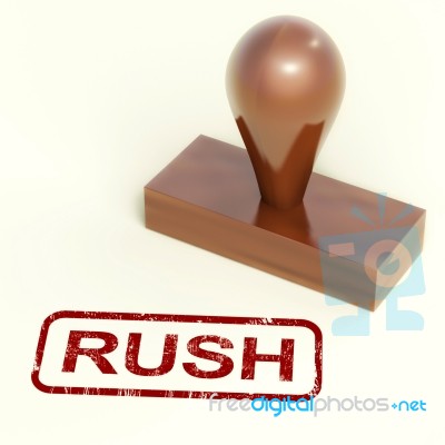 Rubber Stamp With Rush Word Stock Image